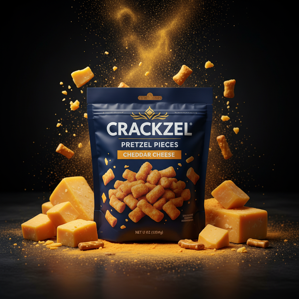 Crackzel Pretzel Pieces Cheddar Cheese