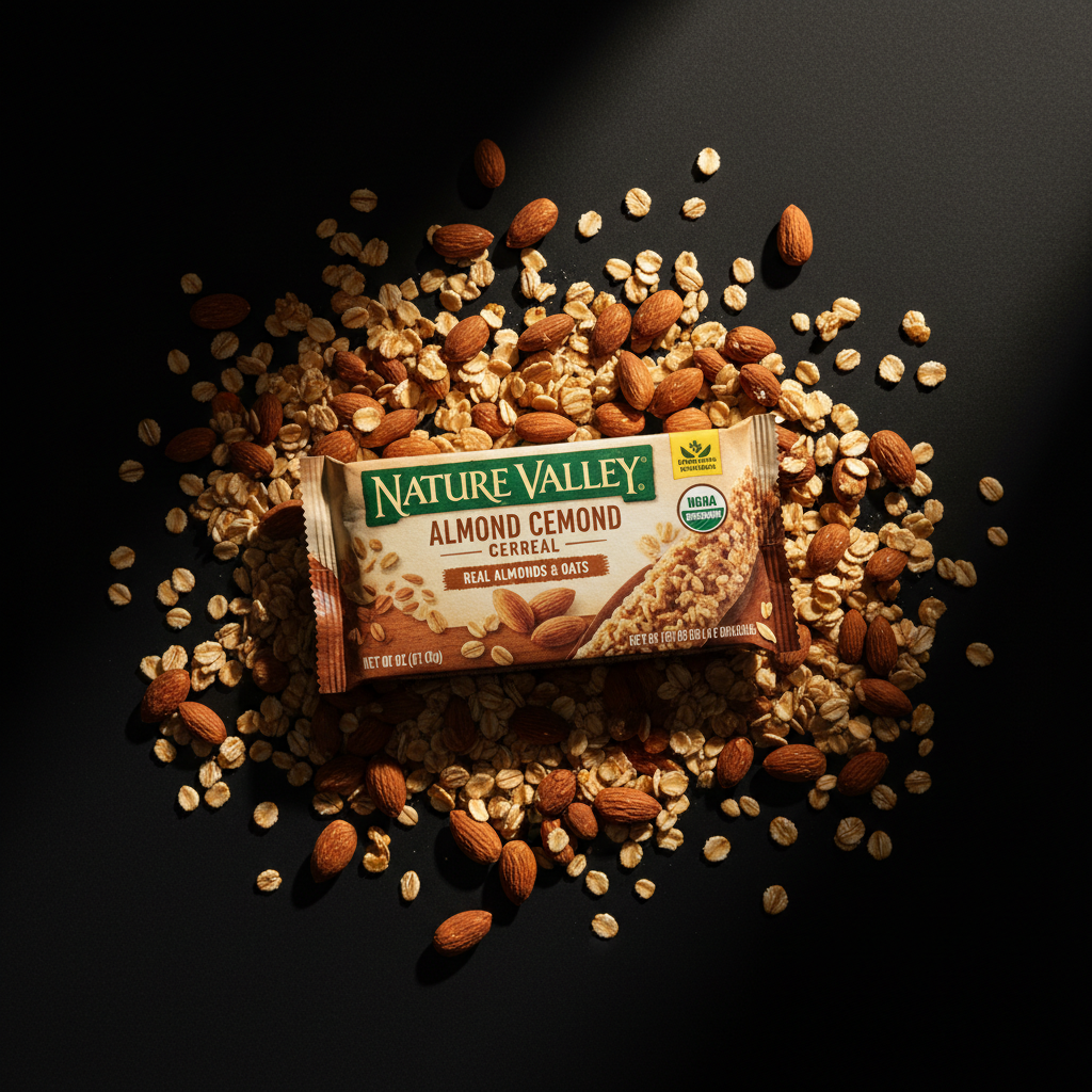 Barre Nature Valley Amandes Bio fond noir premium