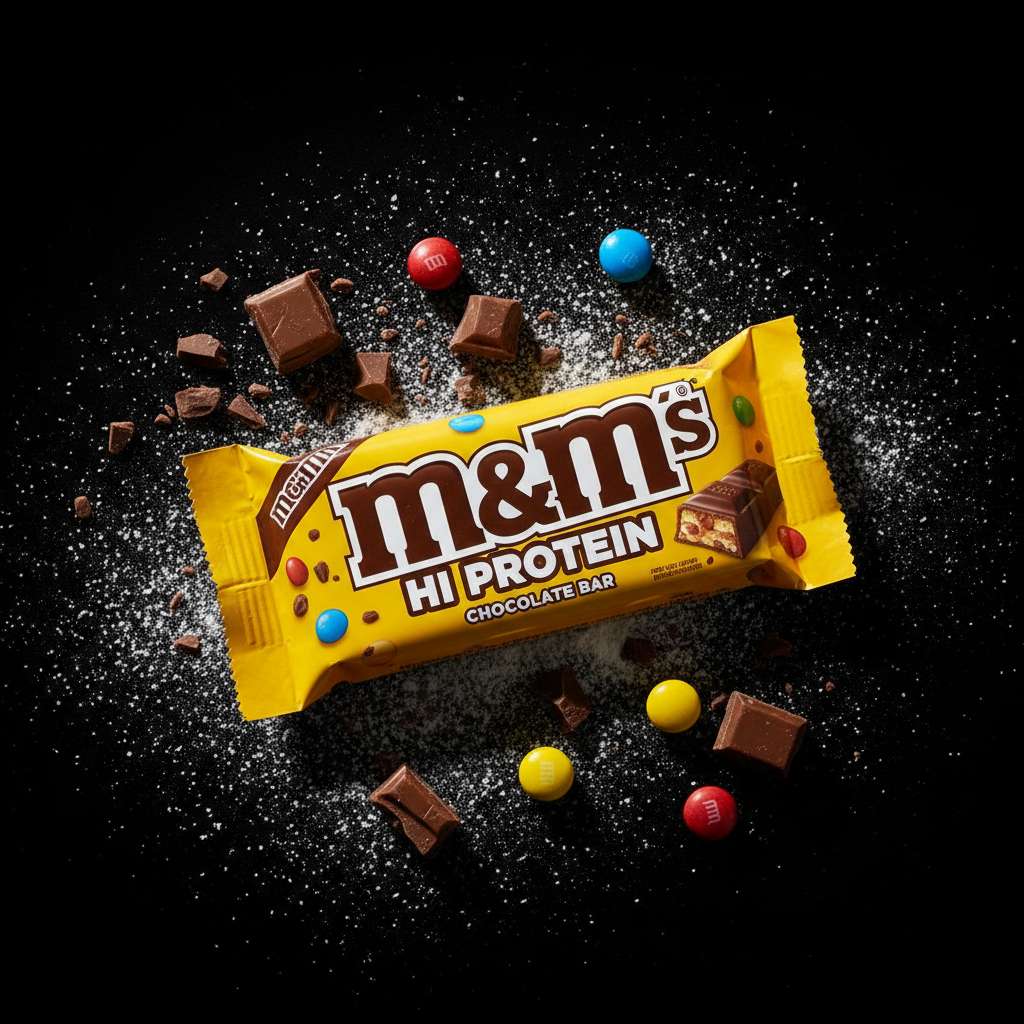Barre M&M's Hi Protein fond noir premium