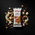 Barre Kellogg's Chocolat Blanc fond noir premium