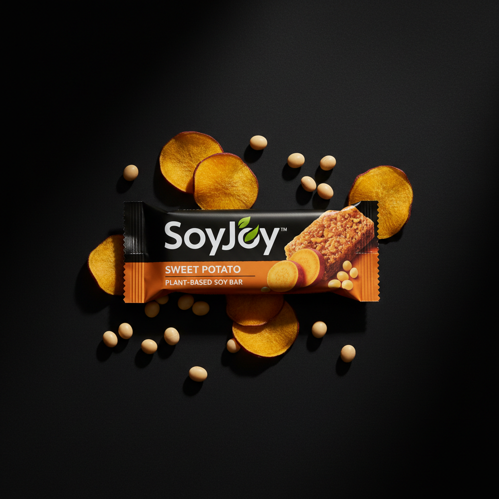 Barre SoyJoy Sweet Potato fond noir premium